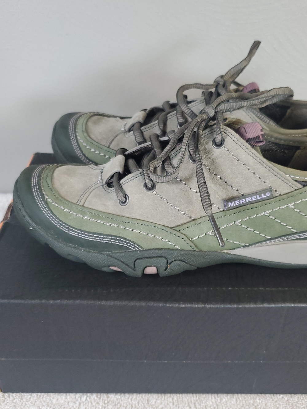 Womens MERRELL Mimosa Lace Dusty Olive Outdoor Sneakers. Size 7 - Picture 5 of 14